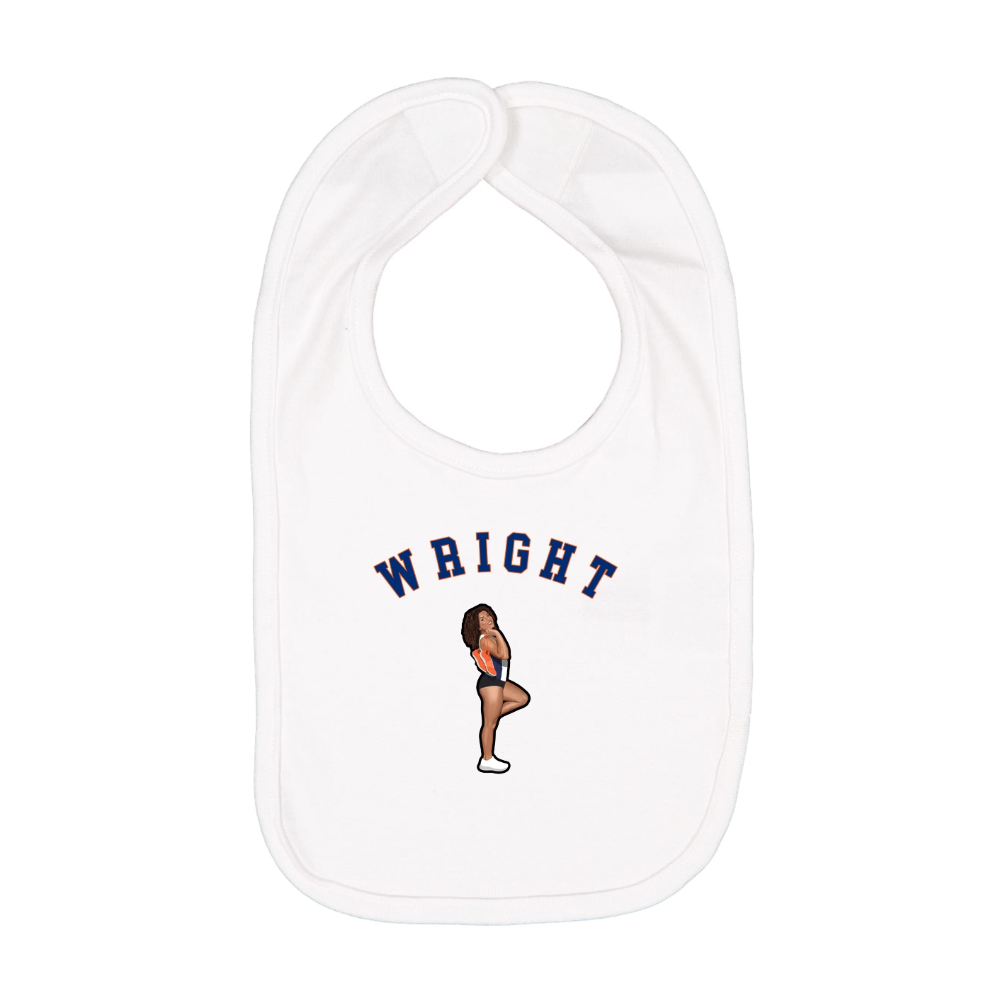 Infant Bib — Shirsey Arch in White