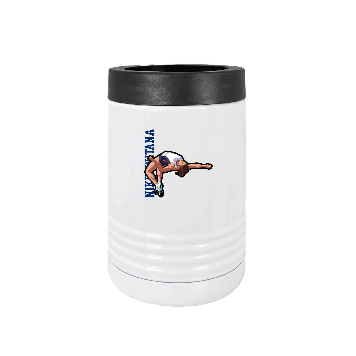Beverage Holder — Name Vertical in White
