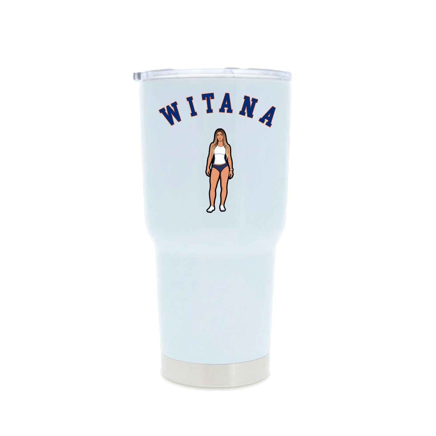 30oz Stainless Steel Tumbler — Shirsey Arch in White