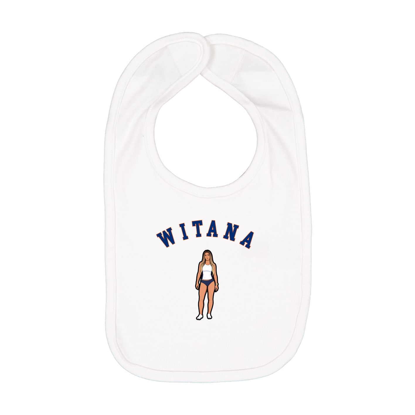 Infant Bib — Shirsey Arch in White