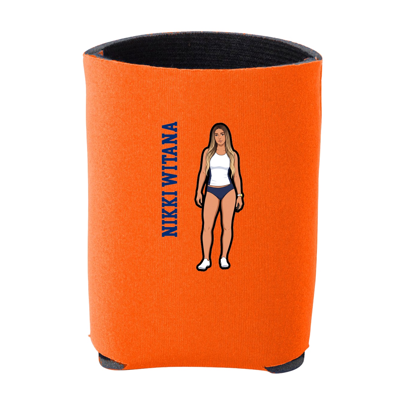 Can Holder — Name Vertical in Orange