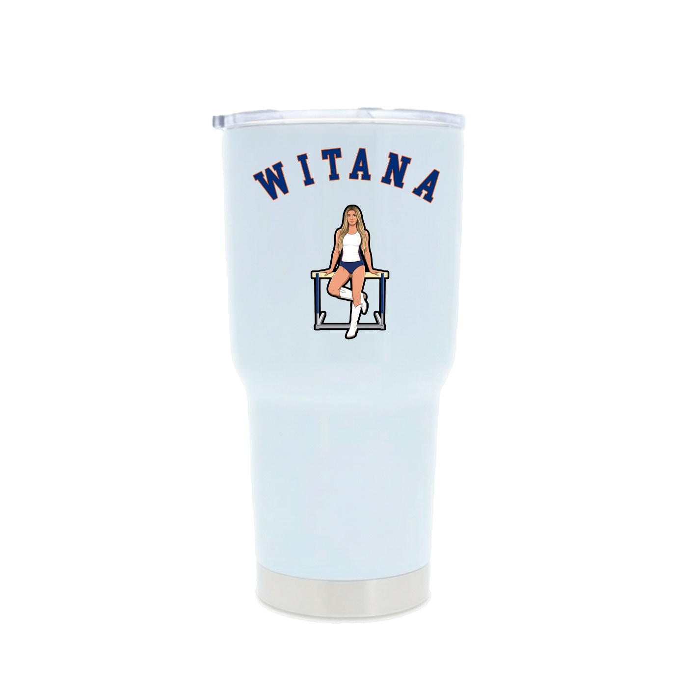 30oz Stainless Steel Tumbler — Shirsey Arch in White