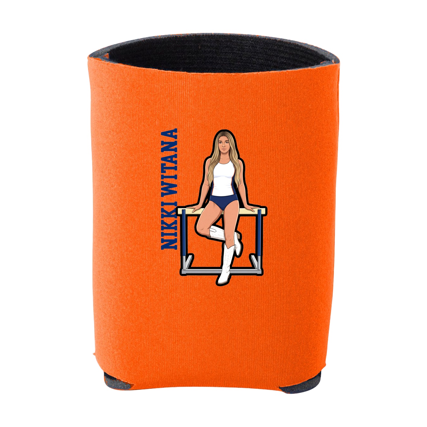 Can Holder — Name Vertical in Orange