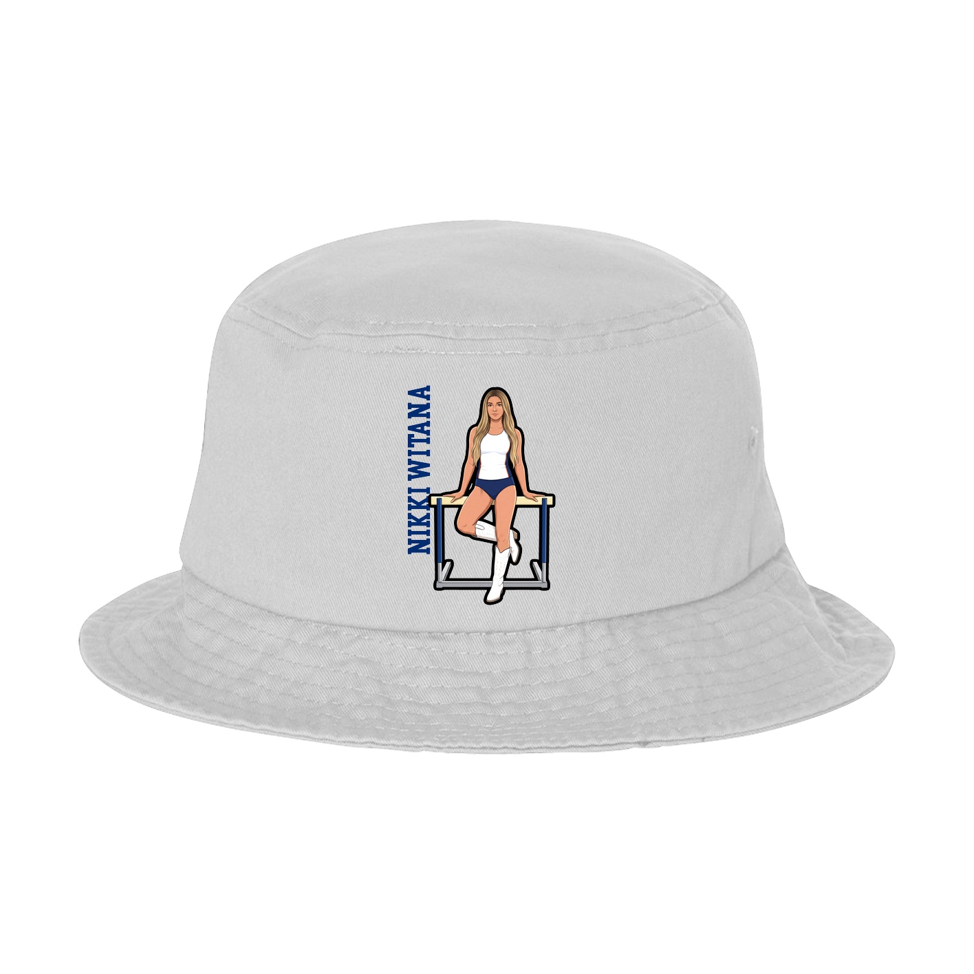 Bucket Cap — Name Vertical in White