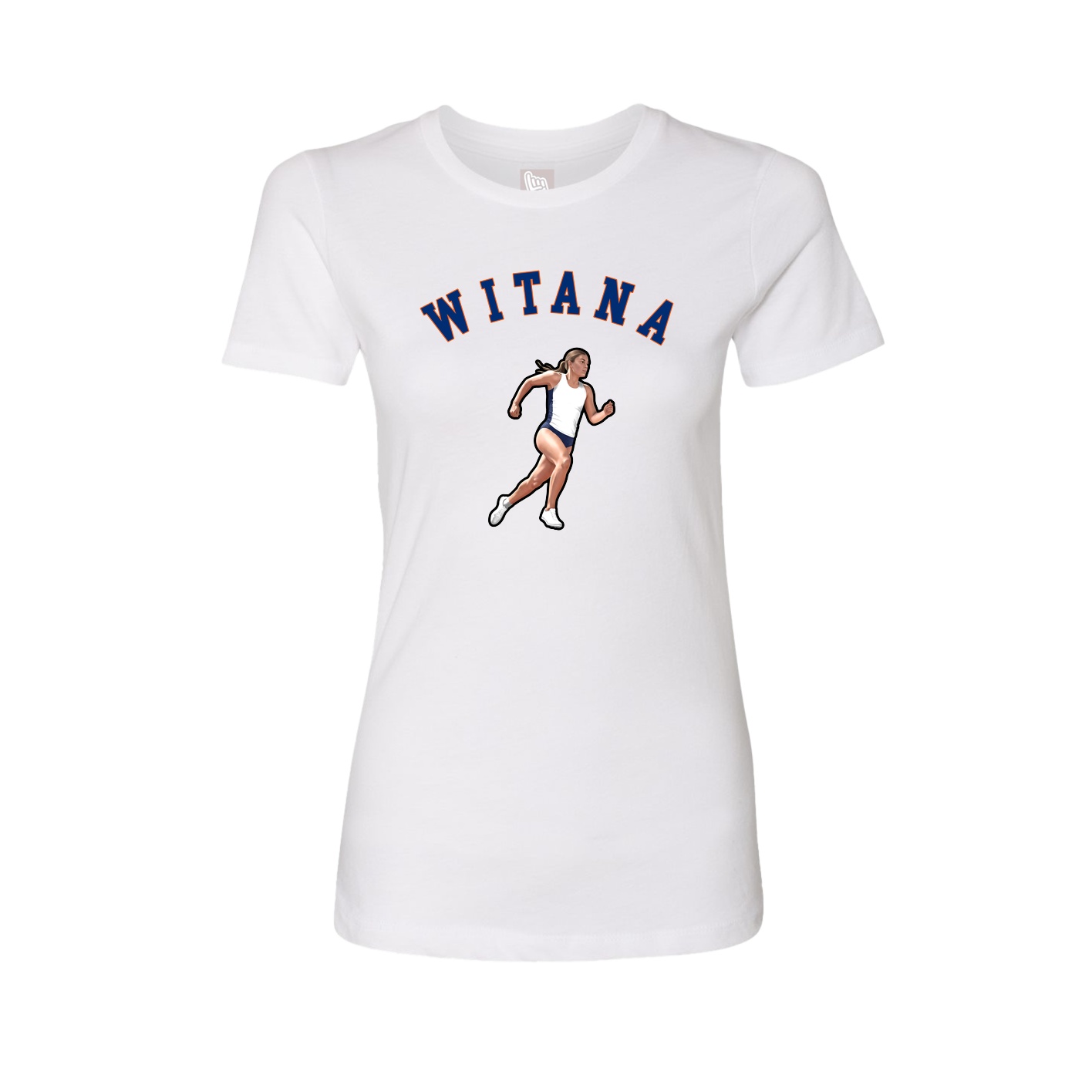 Fitted Women's Tee — Shirsey Arch in White