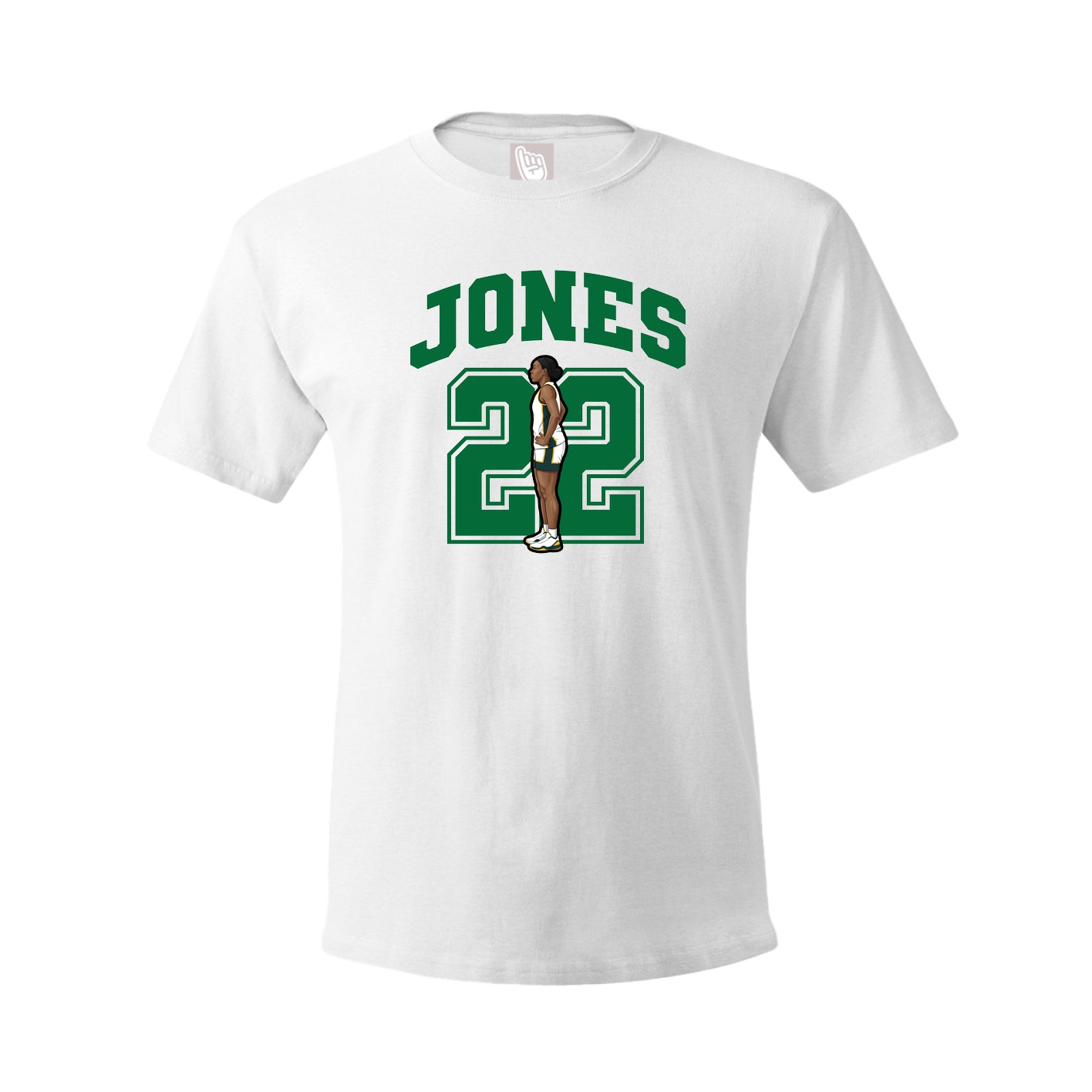 Youth Tee — Number in White