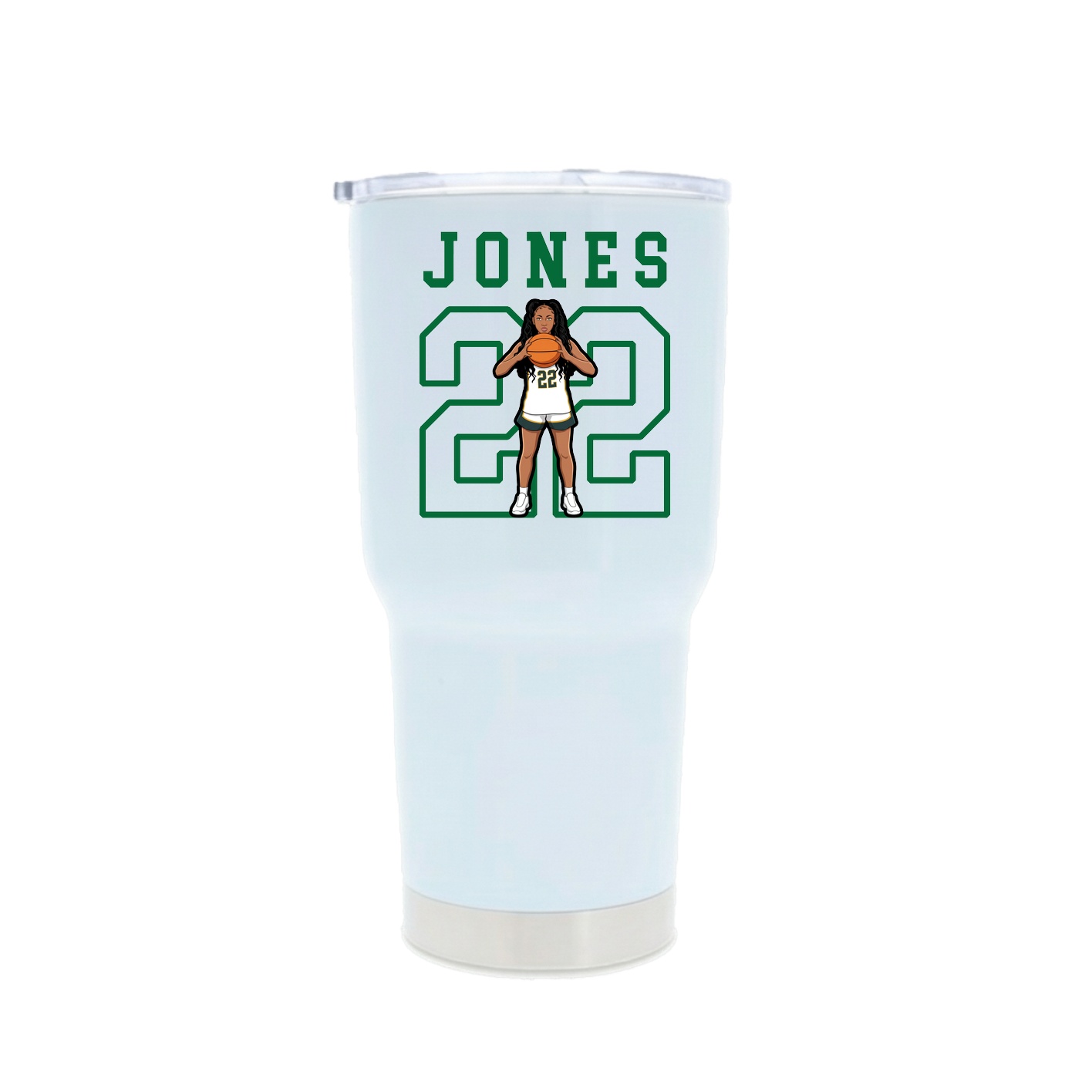 30oz Stainless Steel Tumbler — Shirsey in White