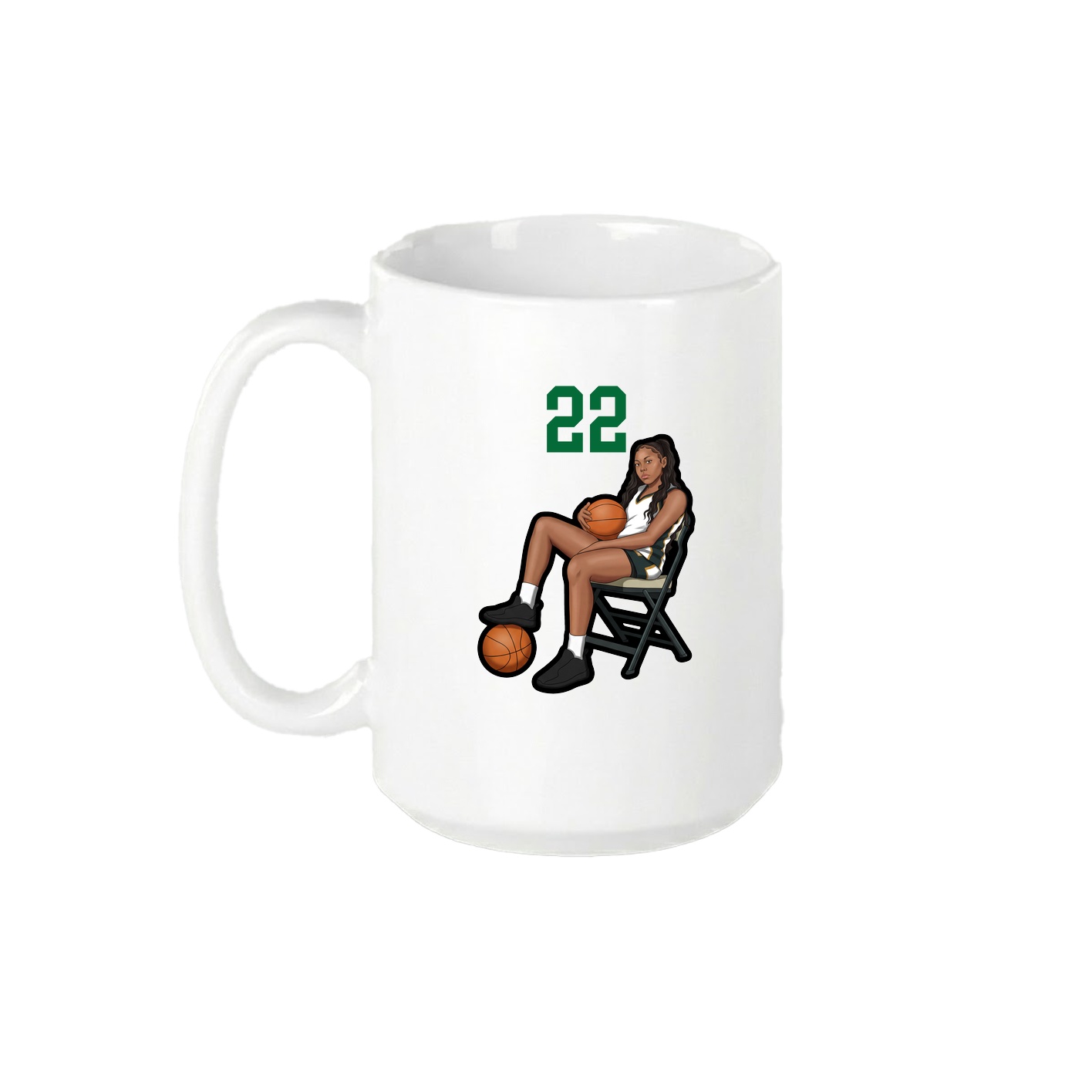 15oz Coffee Mug — Number Top in White