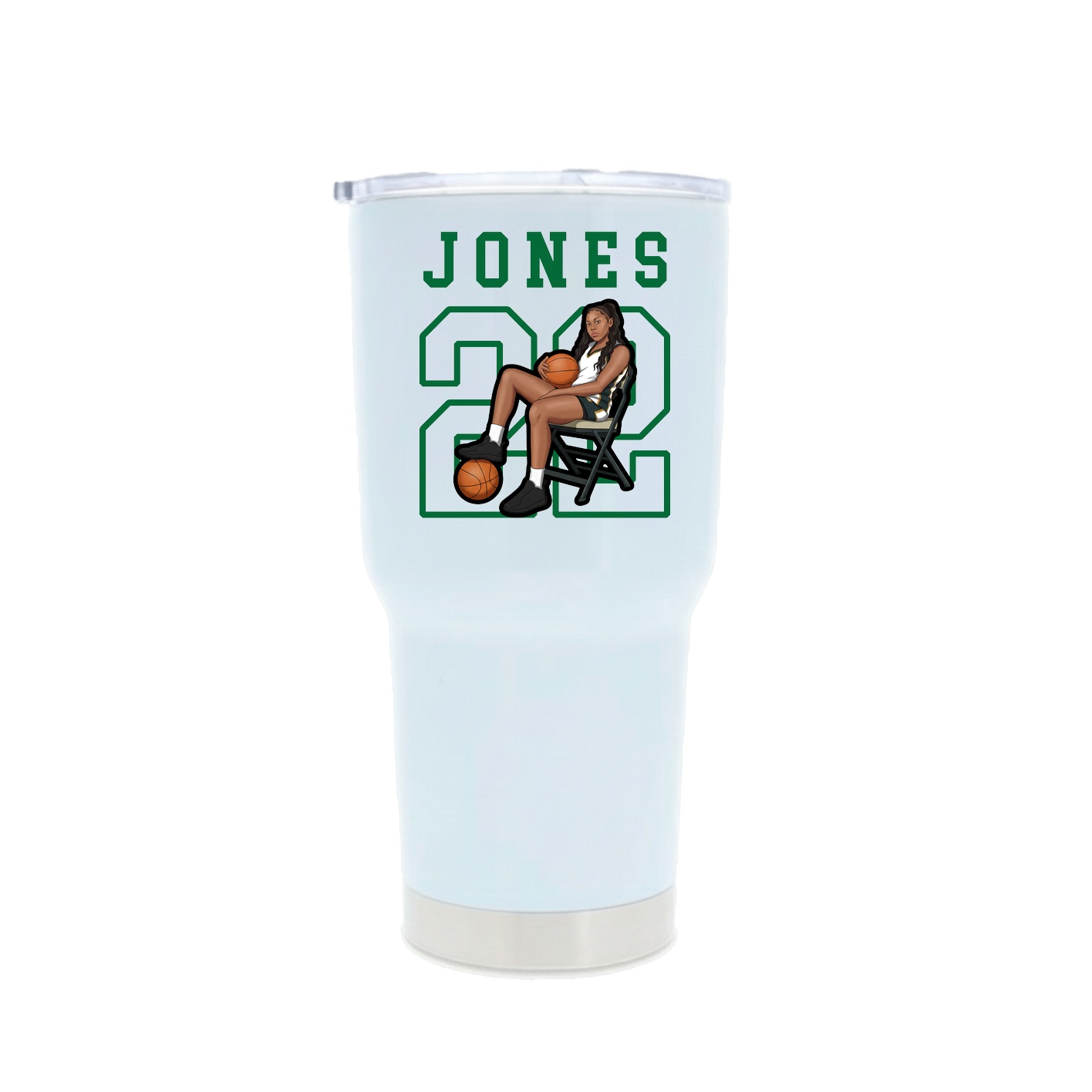 30oz Stainless Steel Tumbler — Shirsey in White