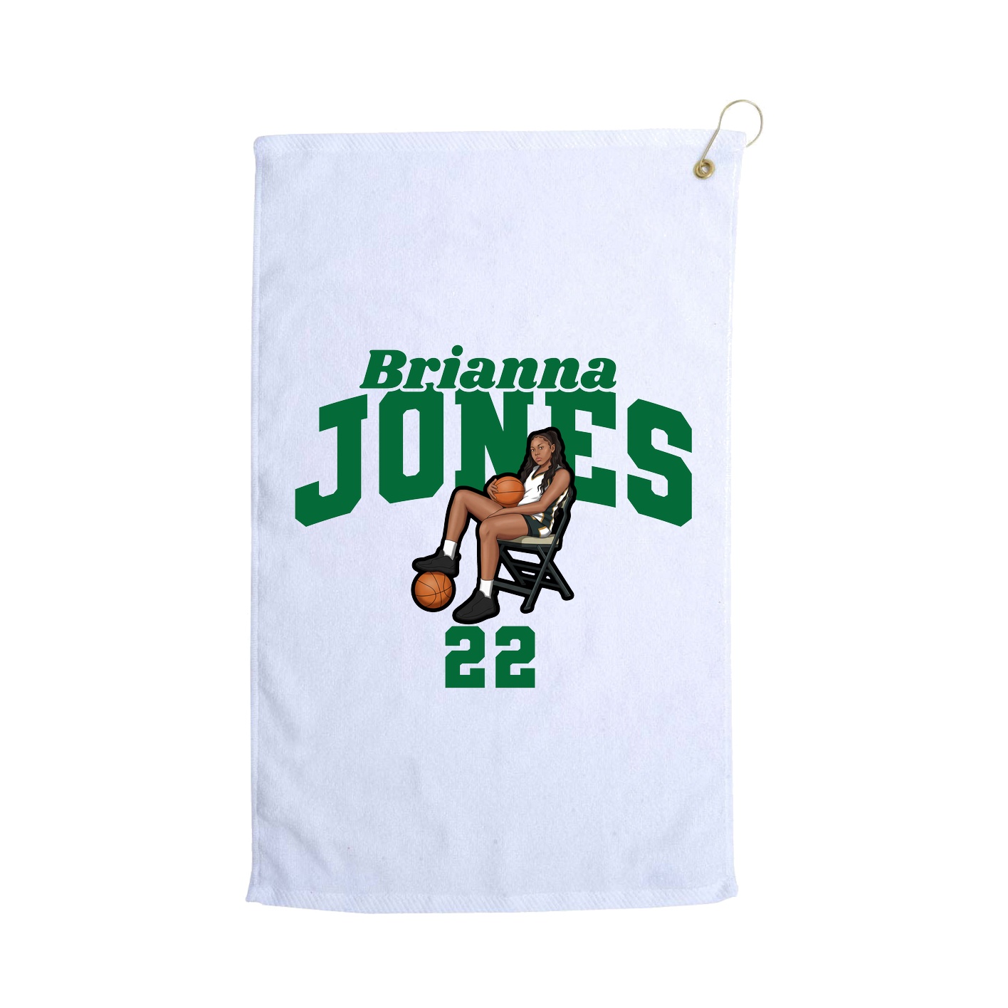 Golf Towel — Signature Arch in White