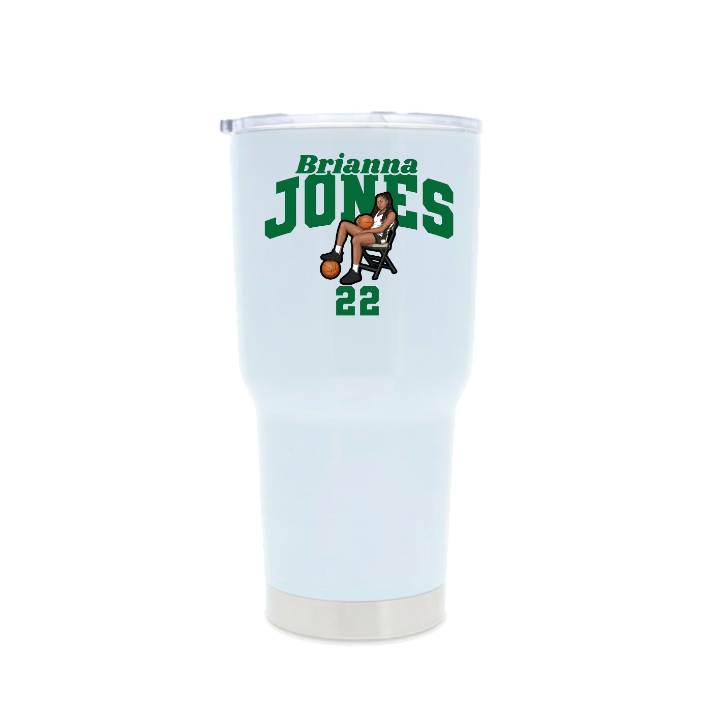 30oz Stainless Steel Tumbler — Signature Arch in White