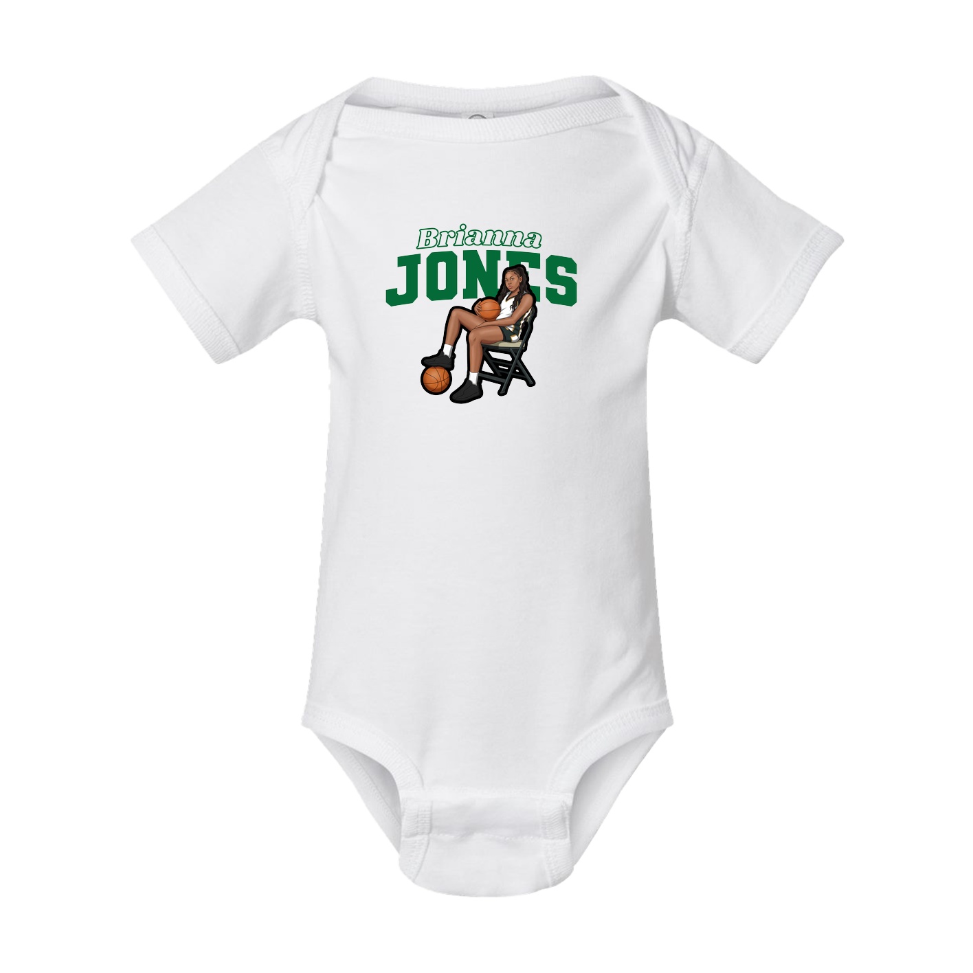Baby Onesie — Name Arch in White