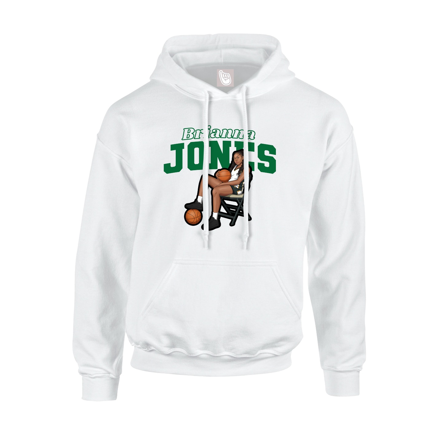 Hoodie — Name Arch in White