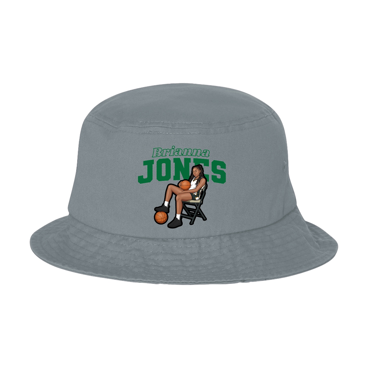 Bucket Cap — Name Arch in Grey