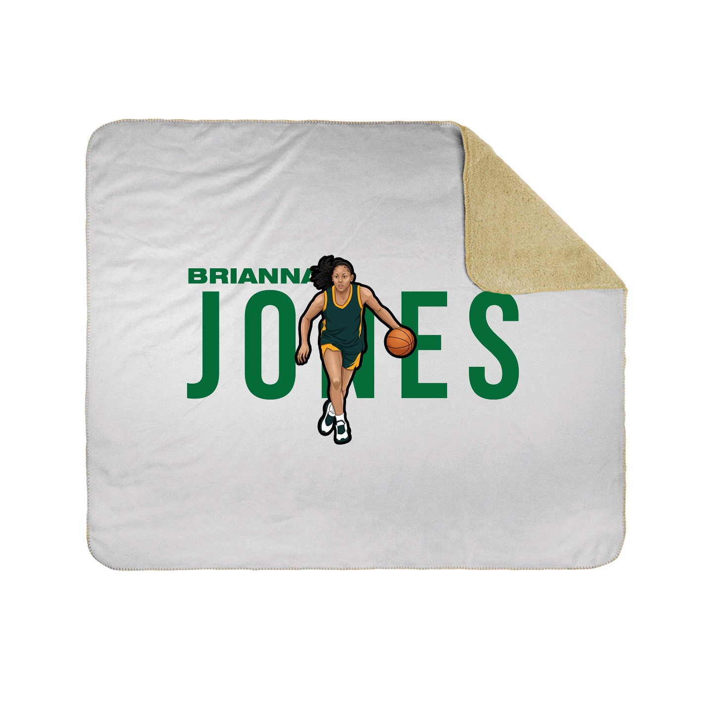 Throw Blanket — Player Name in White