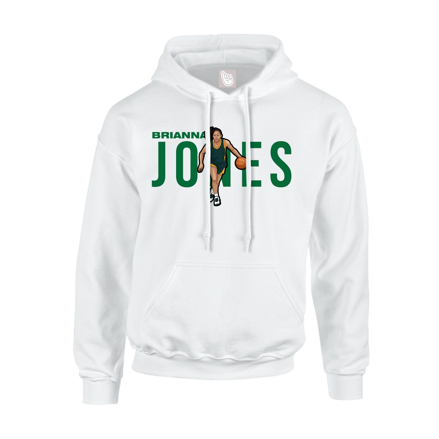 Youth Hoodie — Player Name in White
