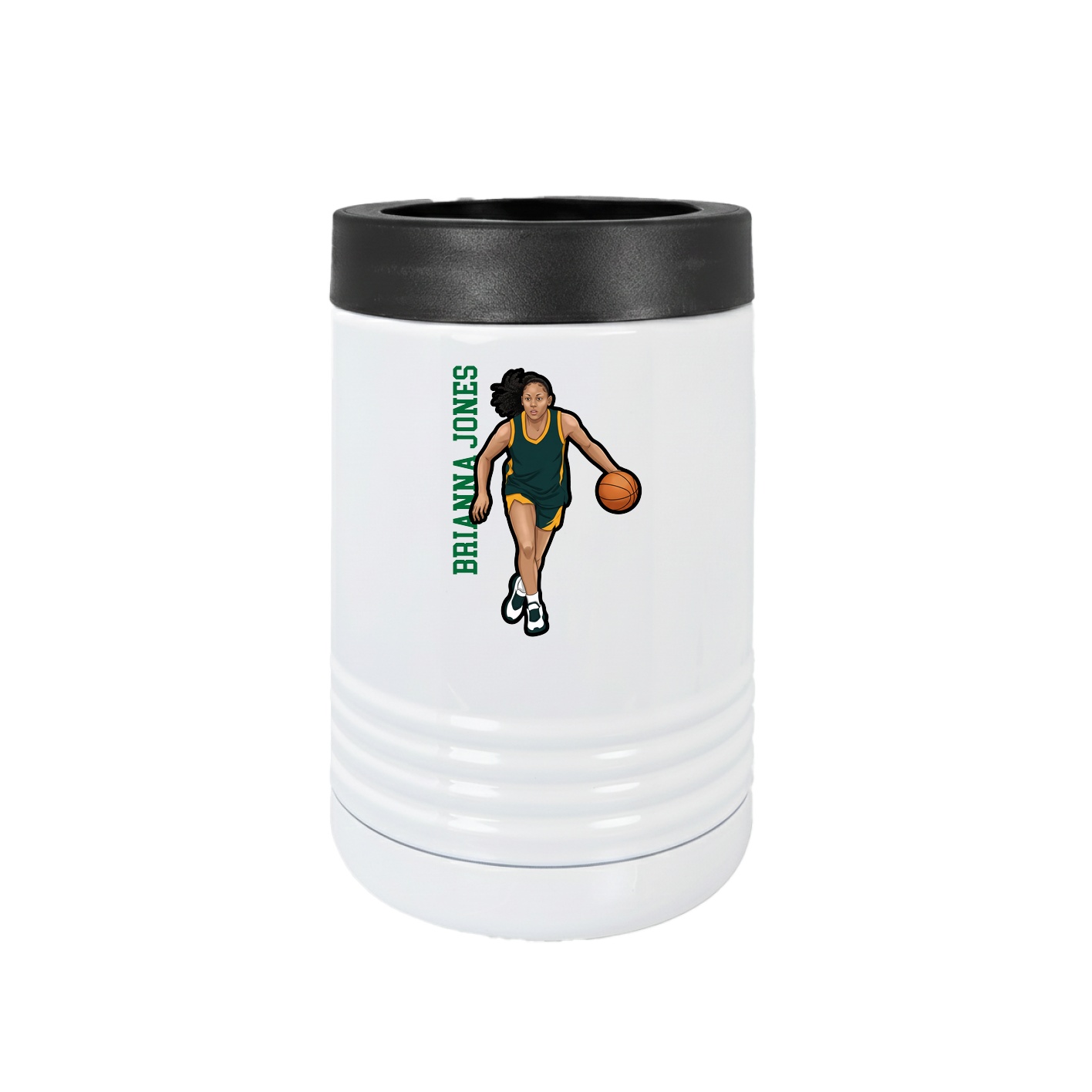 Beverage Holder — Name Vertical in White
