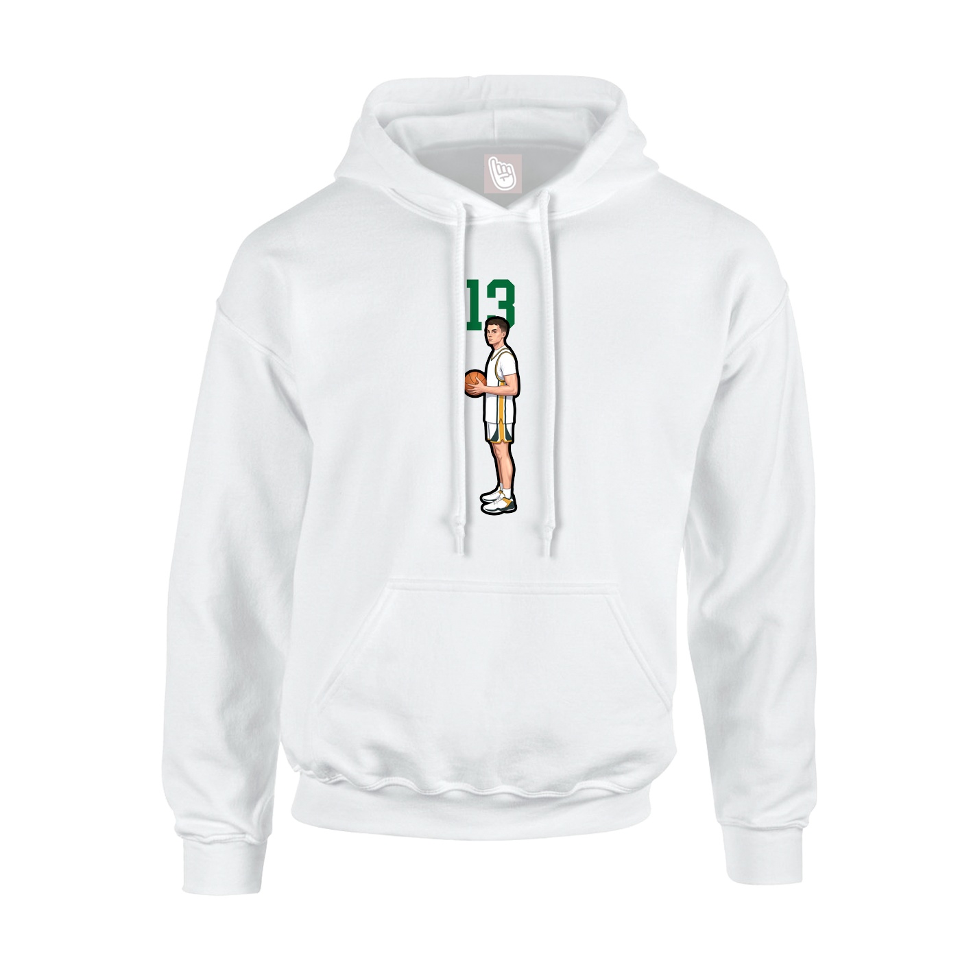 Hoodie — Number Top in White