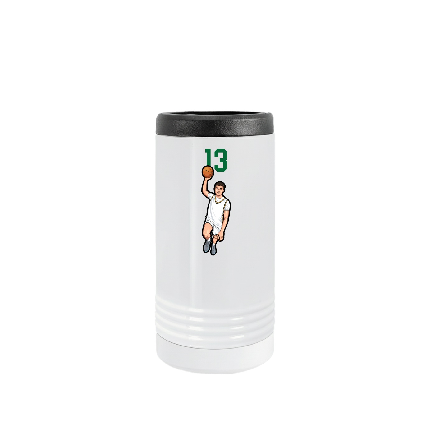 Slim Beverage Holder — Number Top in White