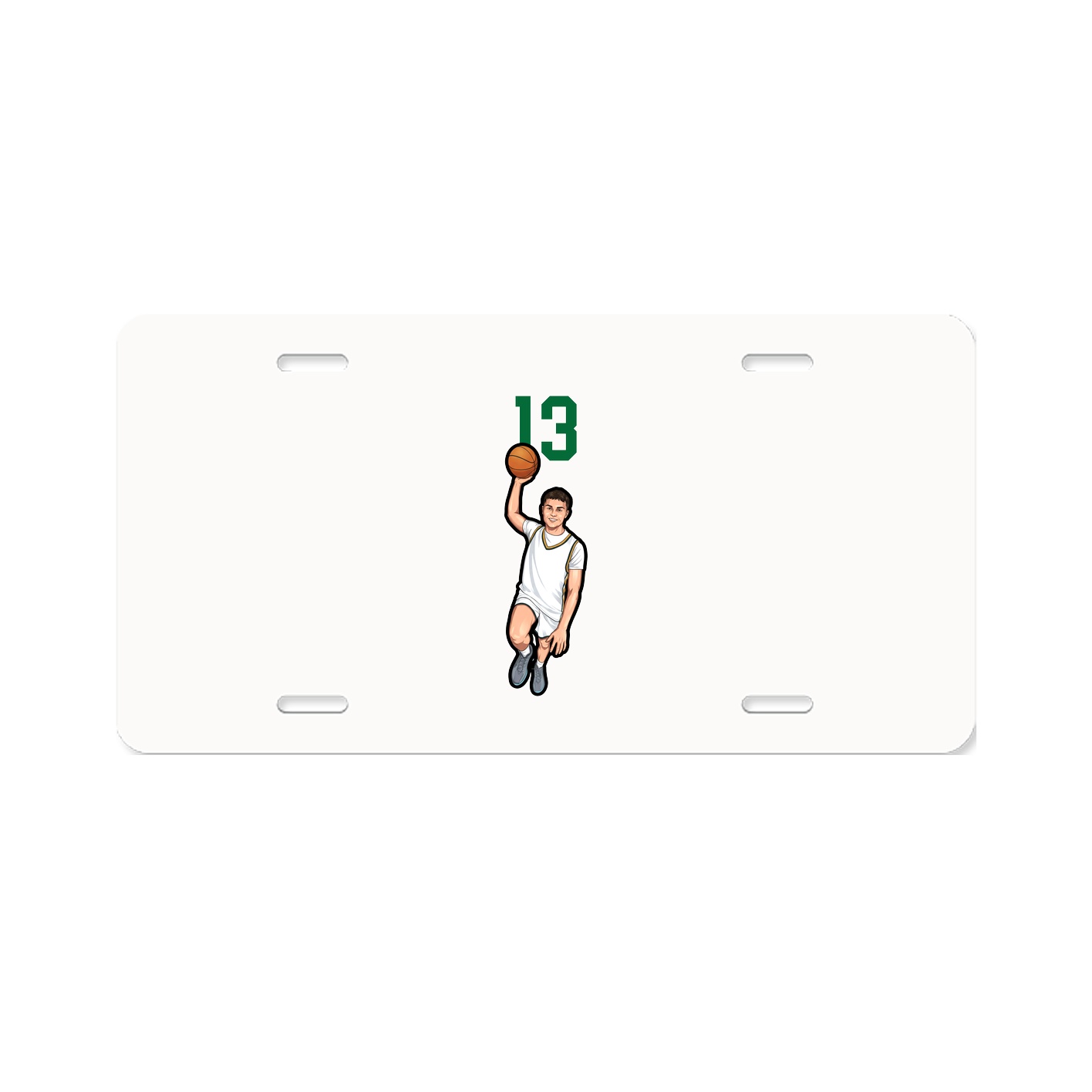 License Plate — Number Top in Classic