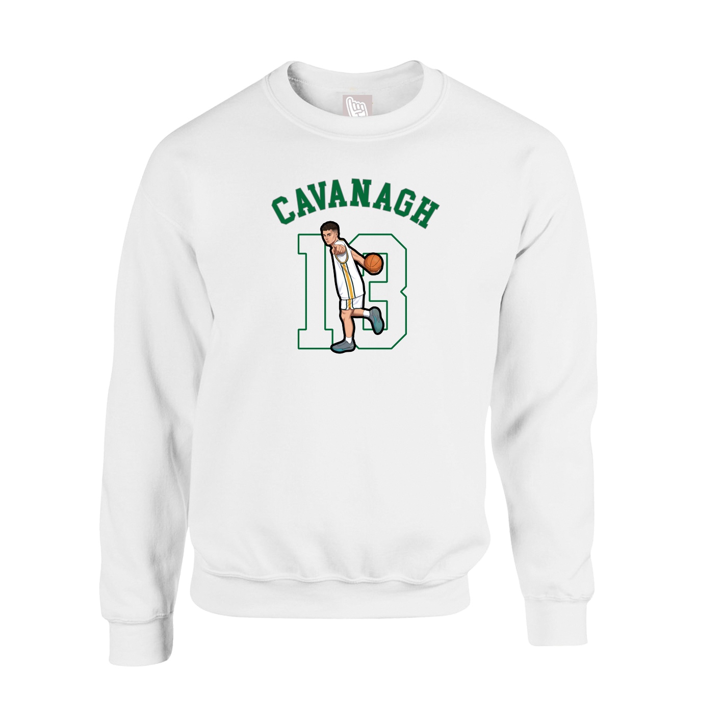 Fleece Crew — Shirsey Arch in White