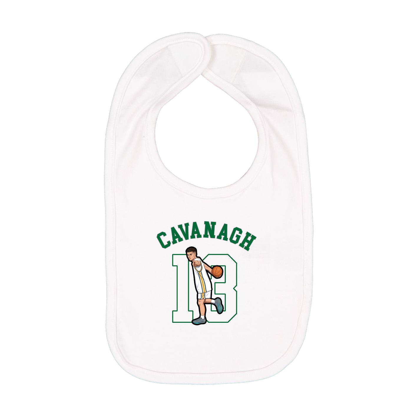 Infant Bib — Shirsey Arch in White