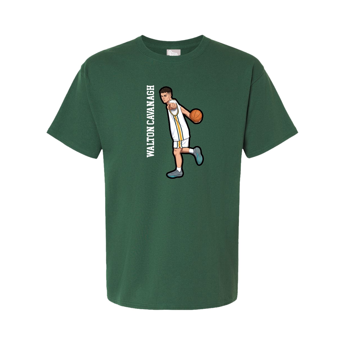 Youth Tee — Name Vertical in Green