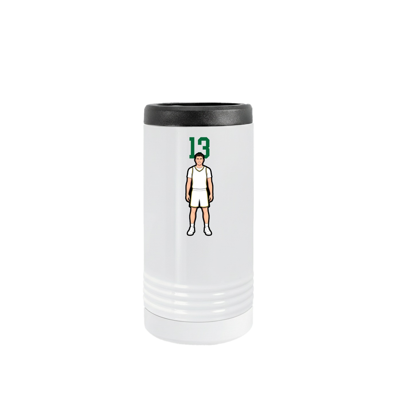 Slim Beverage Holder — Number Top in White