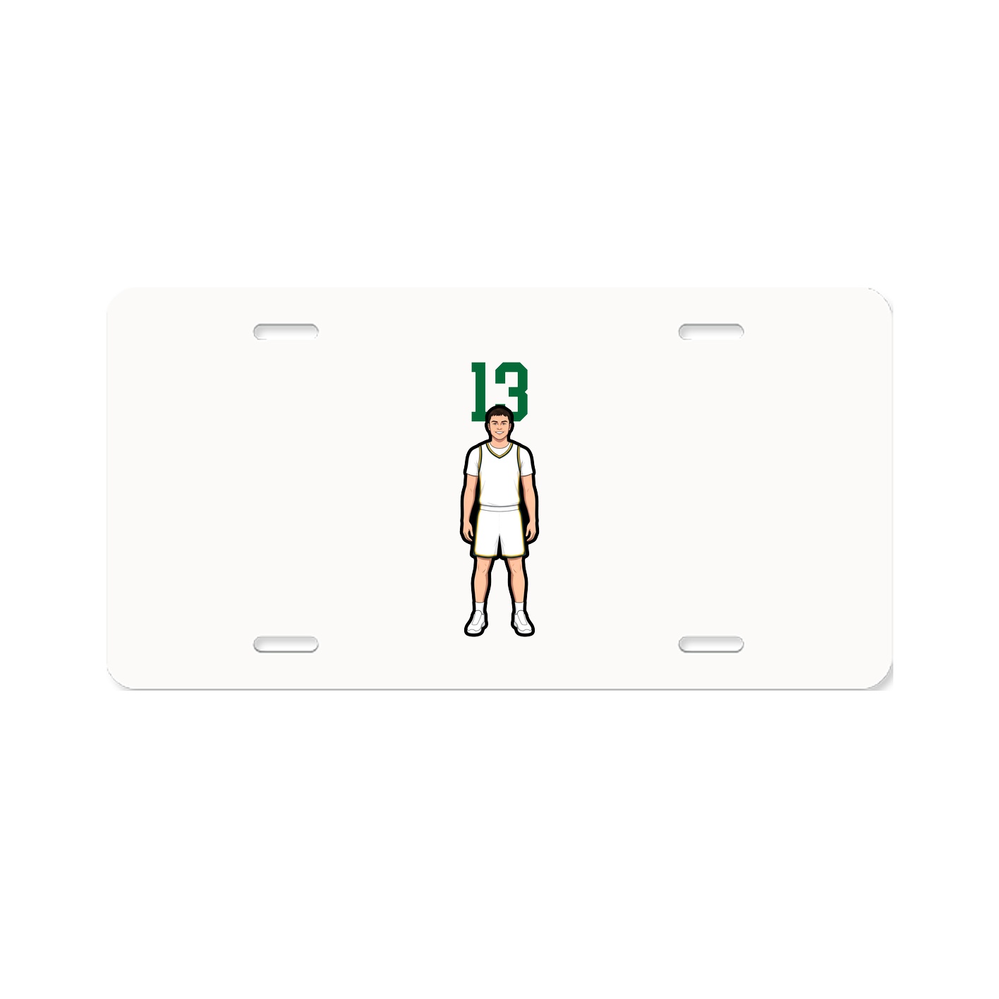 License Plate — Number Top in Classic