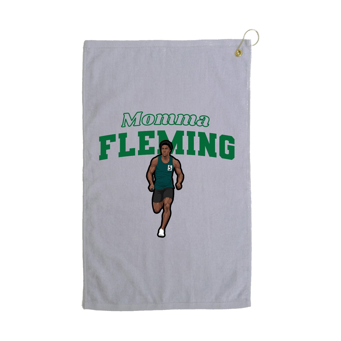 Golf Towel — Mothers Day Block in Grey