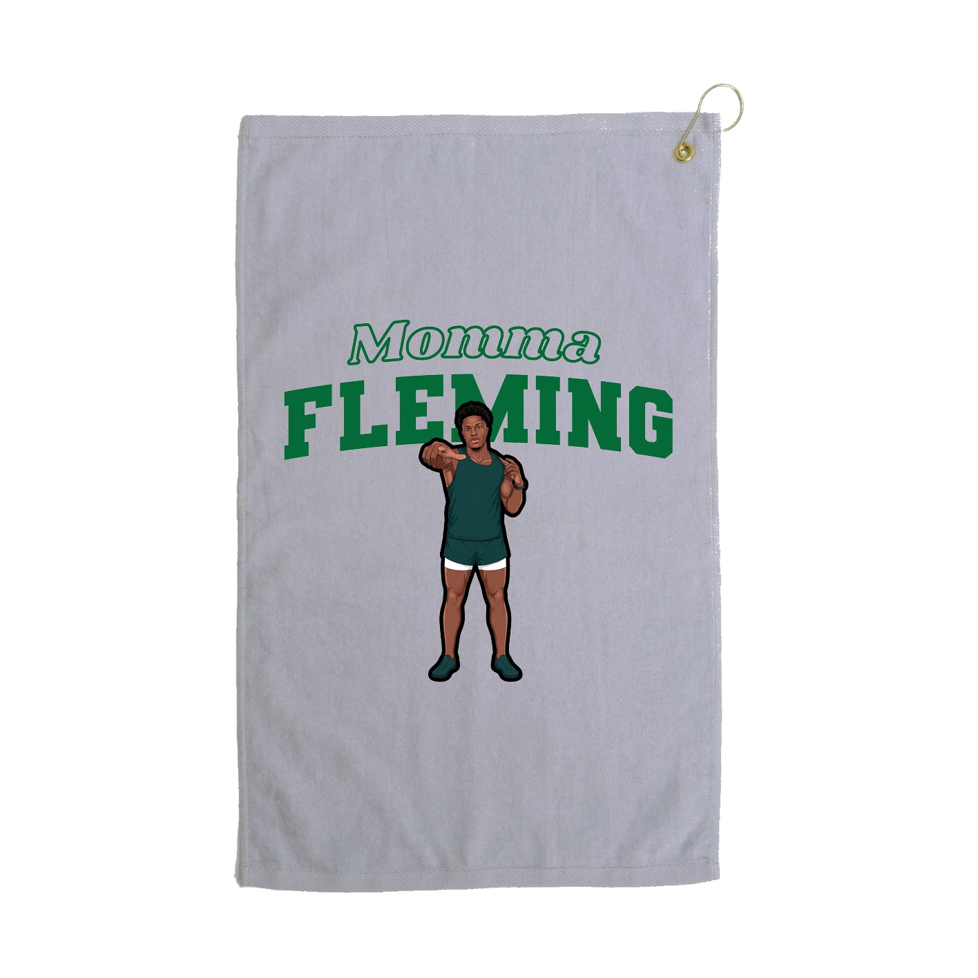 Golf Towel — Mothers Day Block in Grey