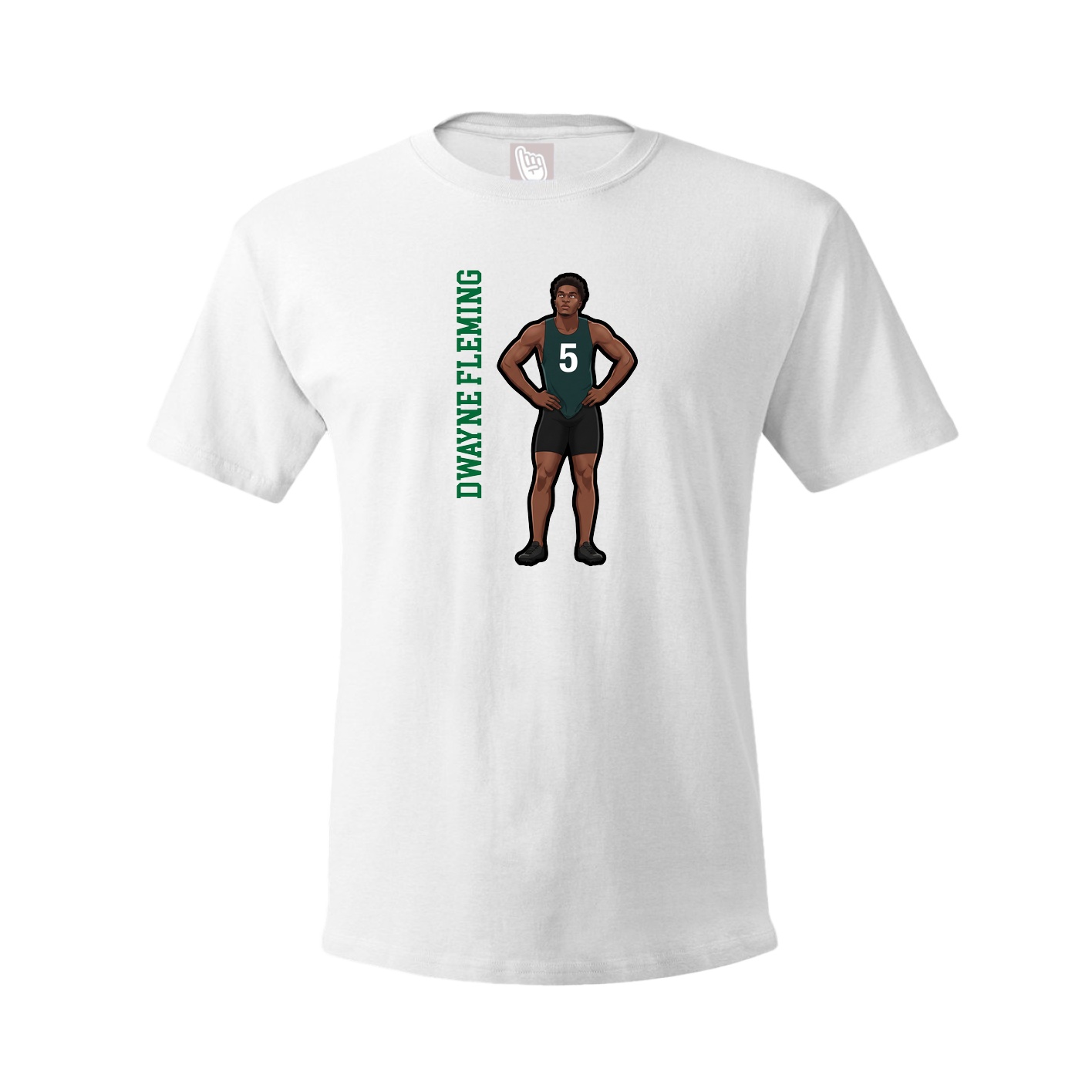 Tee — Name Vertical in White