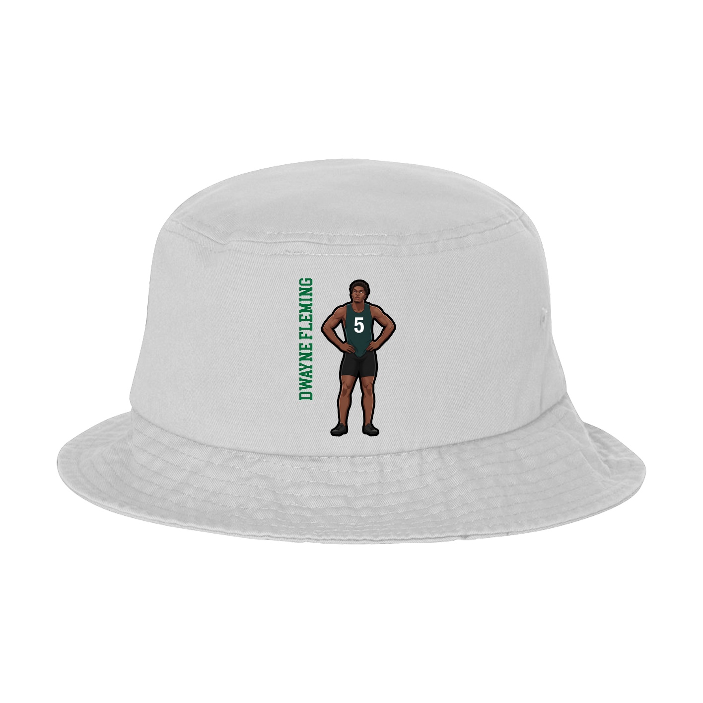 Bucket Cap — Name Vertical in White