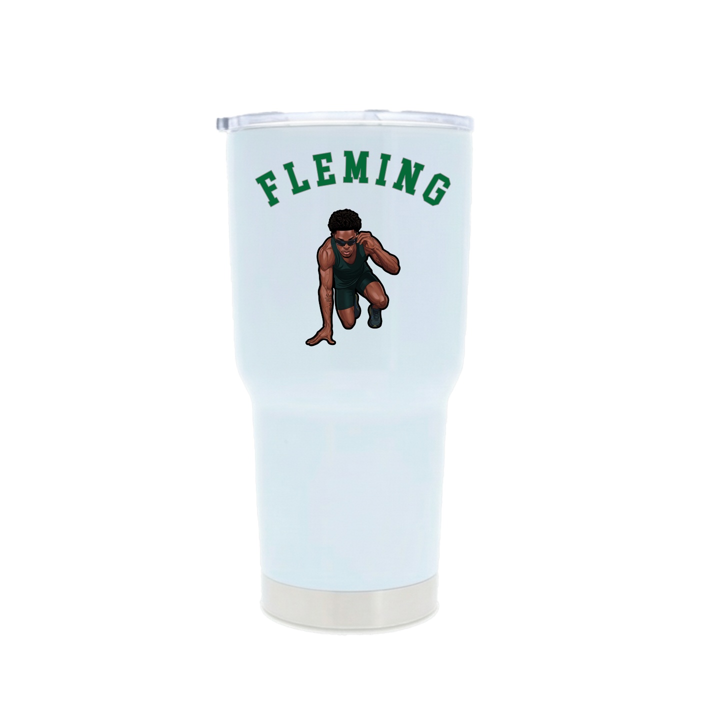 30oz Stainless Steel Tumbler — Shirsey Arch in White