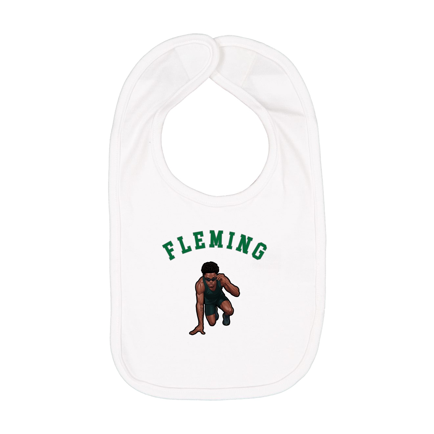 Infant Bib — Shirsey Arch in White