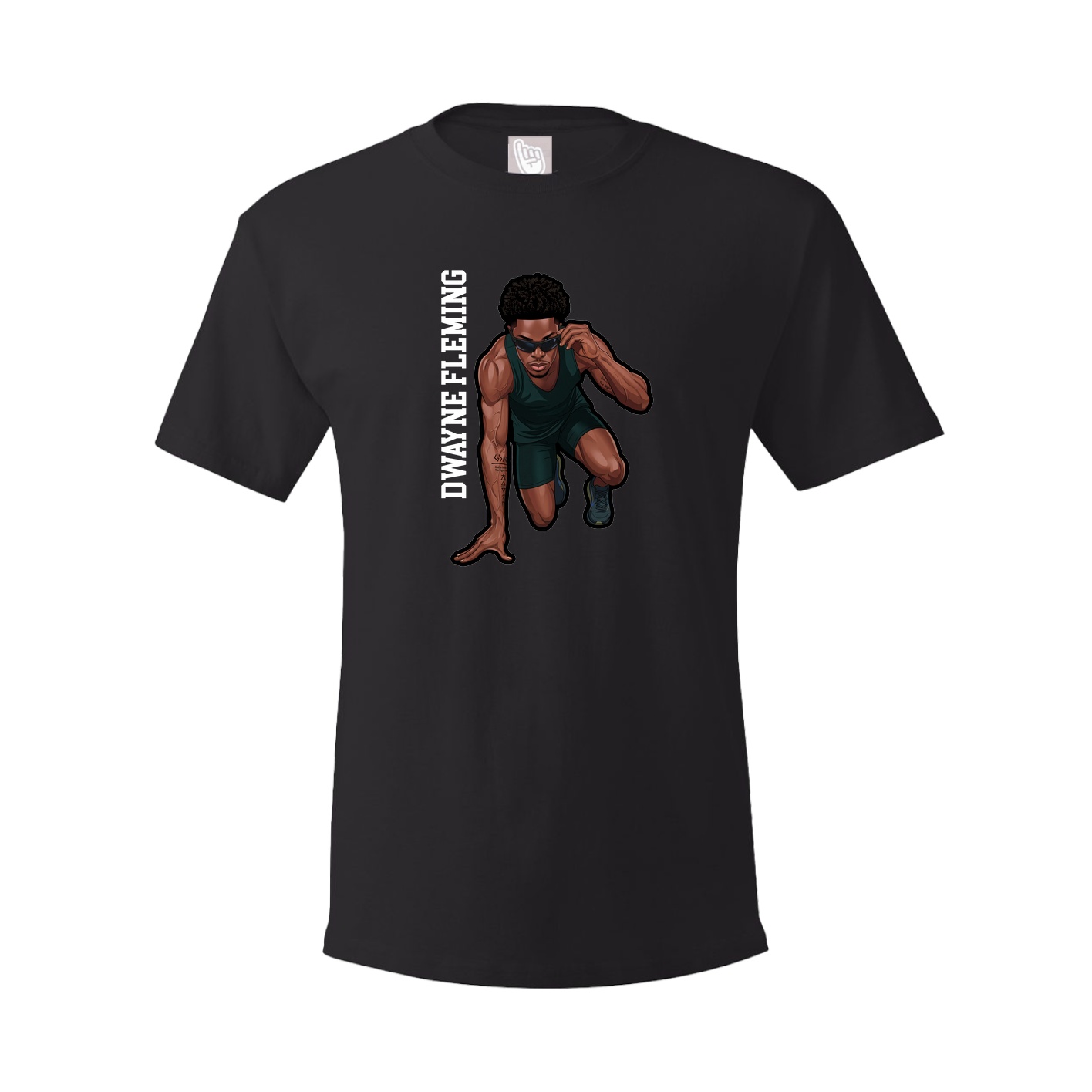 Youth Tee — Name Vertical in Black