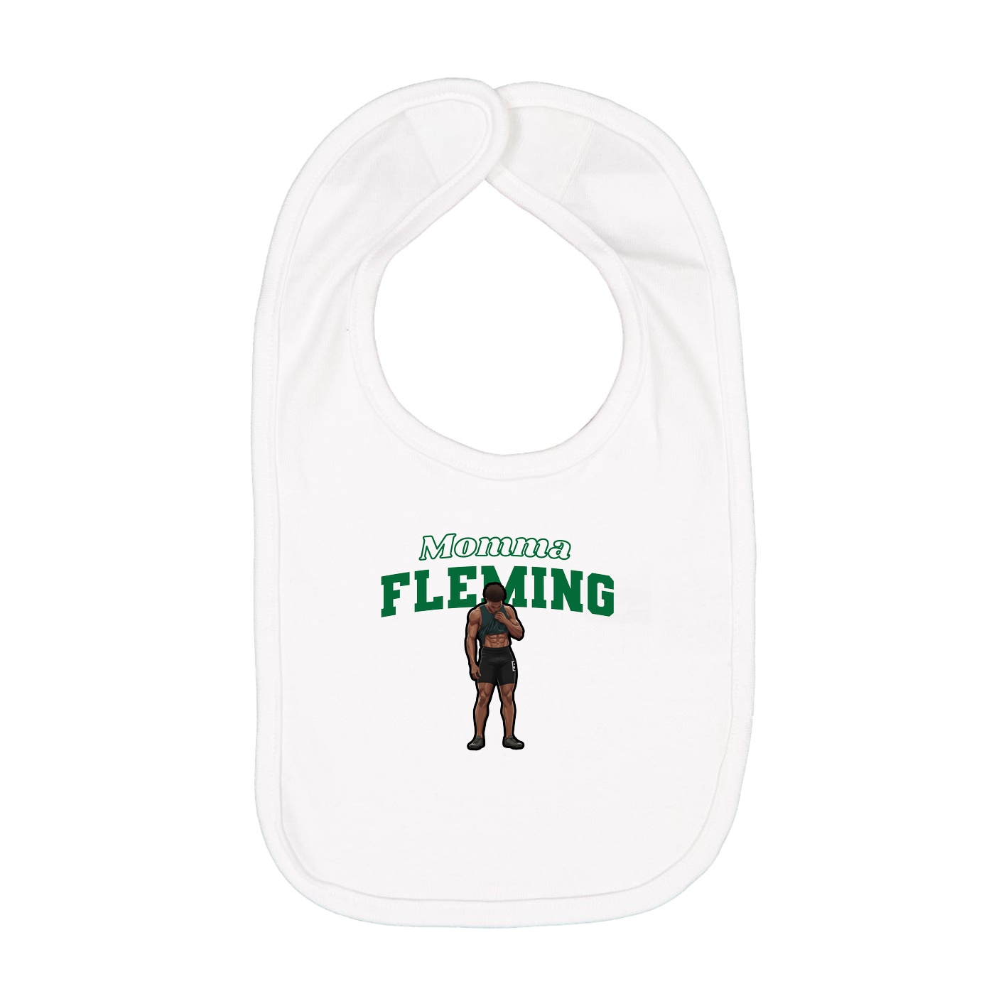 Infant Bib — Mothers Day Block in White