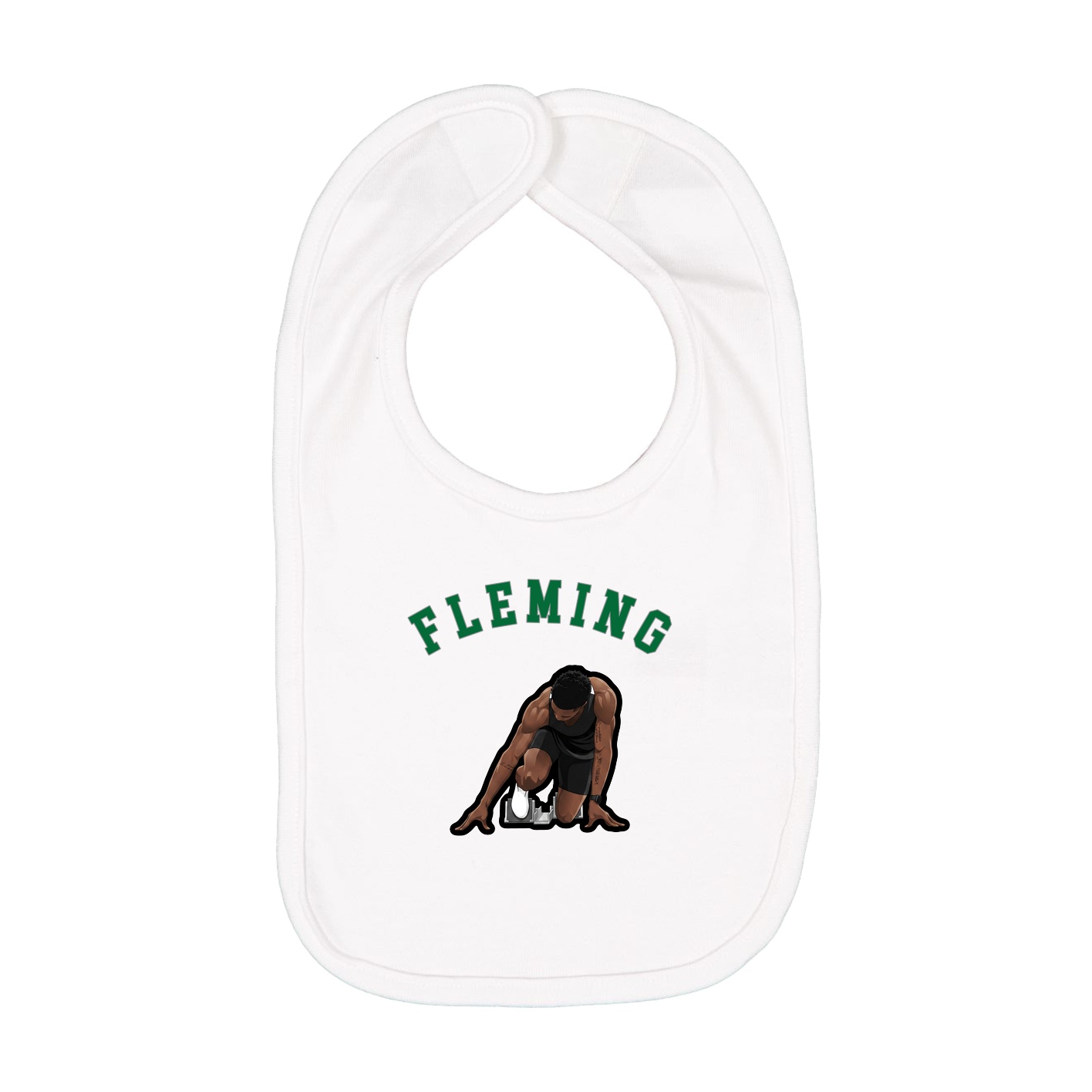 Infant Bib — Shirsey Arch in White