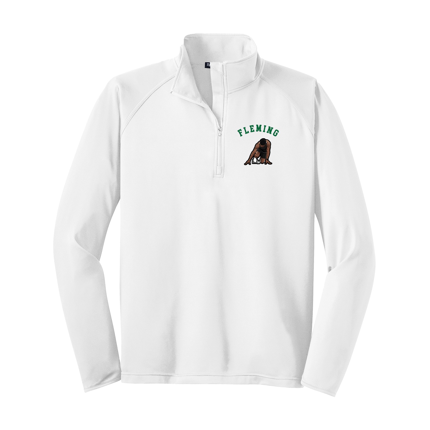 Q-Zip Pullover — Shirsey Arch in White