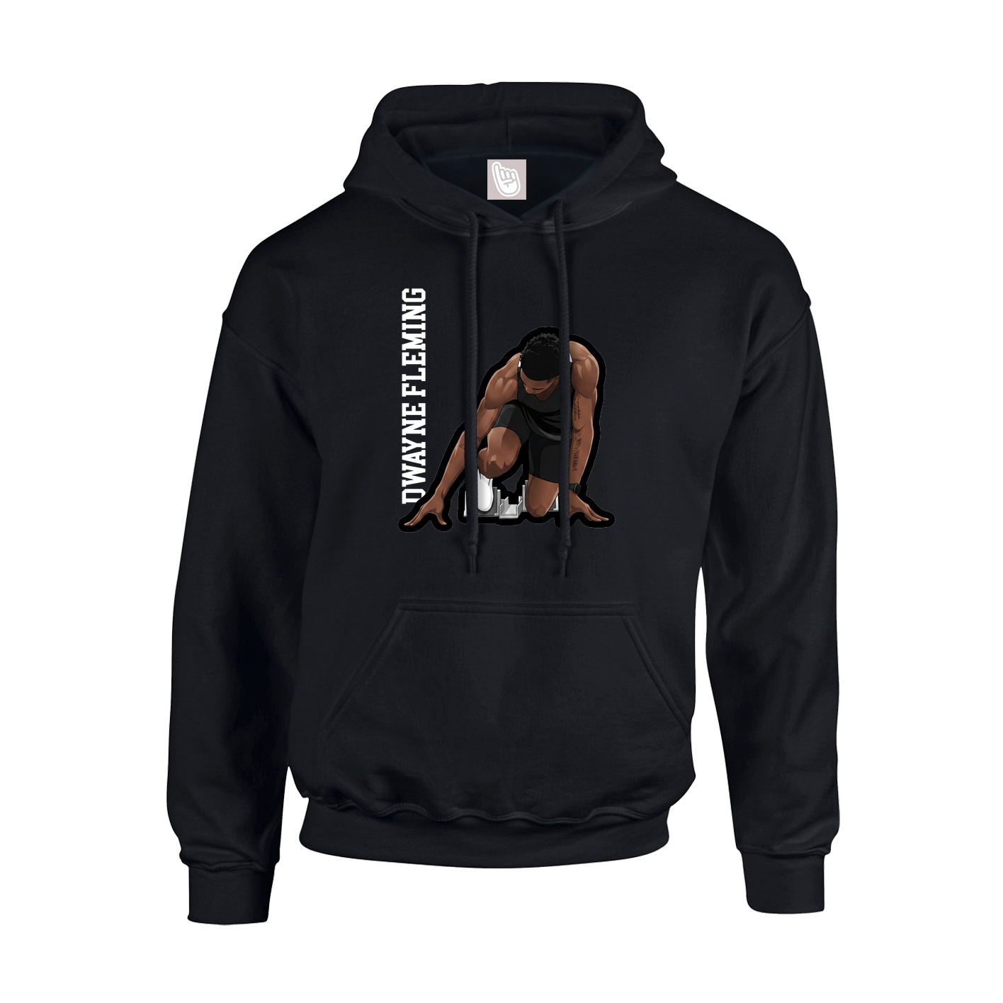 Youth Hoodie — Name Vertical in Black