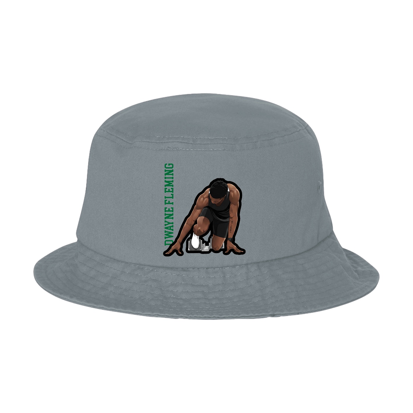 Bucket Cap — Name Vertical in Grey