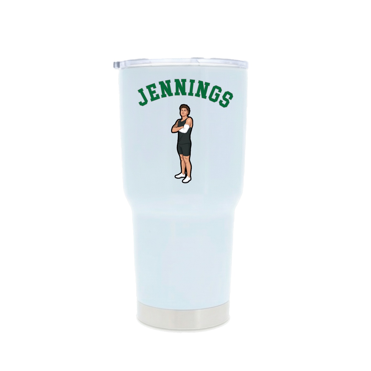 30oz Stainless Steel Tumbler — Shirsey Arch in White