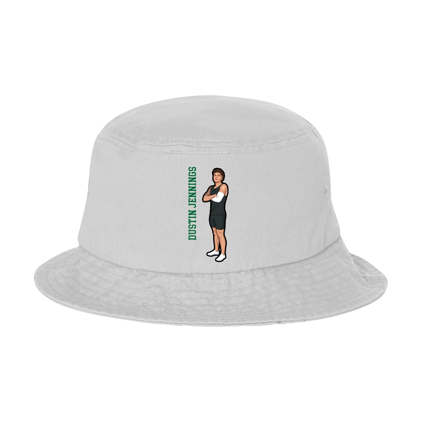 Bucket Cap — Name Vertical in White