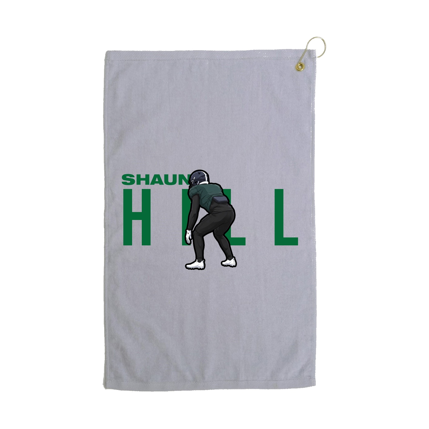 Golf Towel — Player Name in Grey