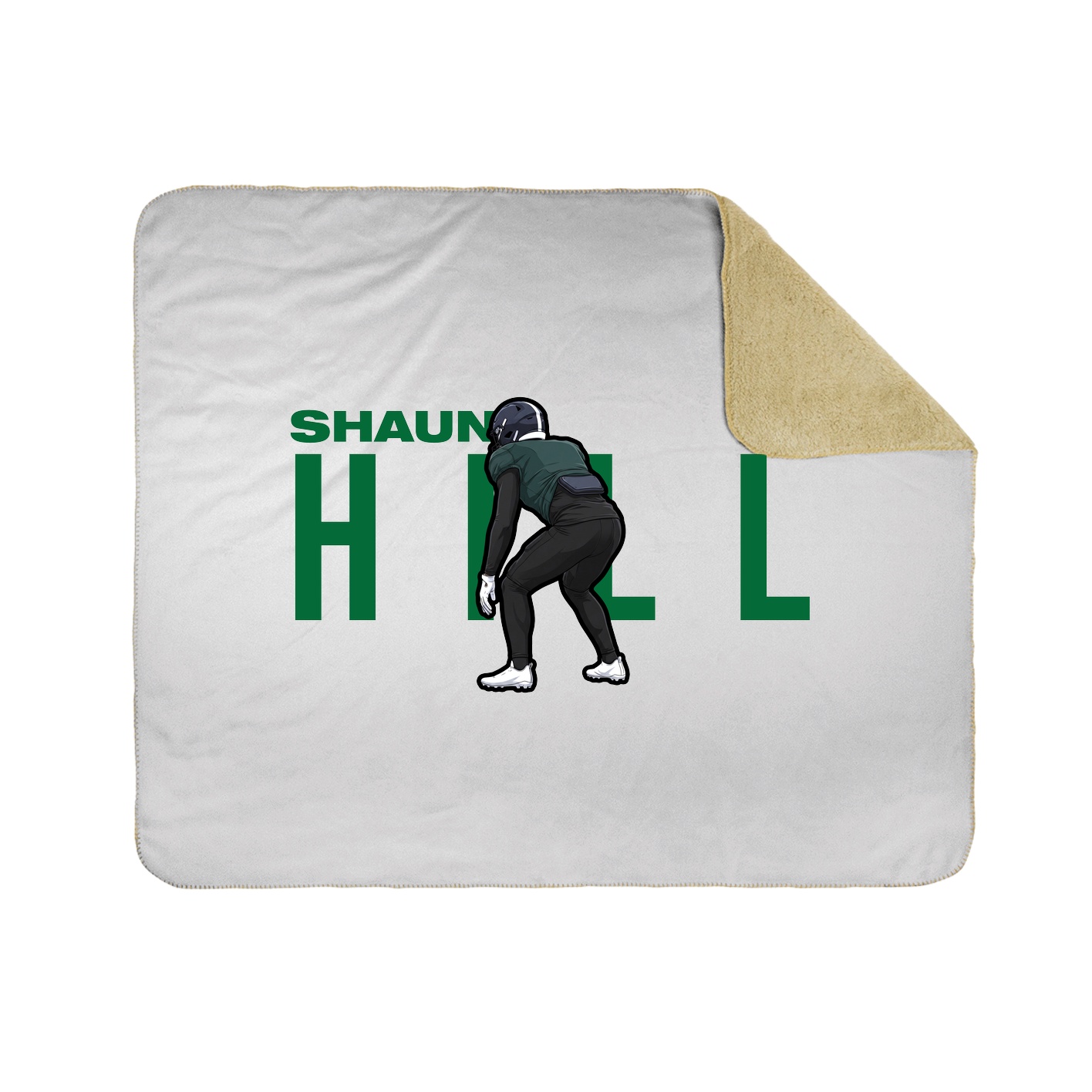 Throw Blanket — Player Name in White
