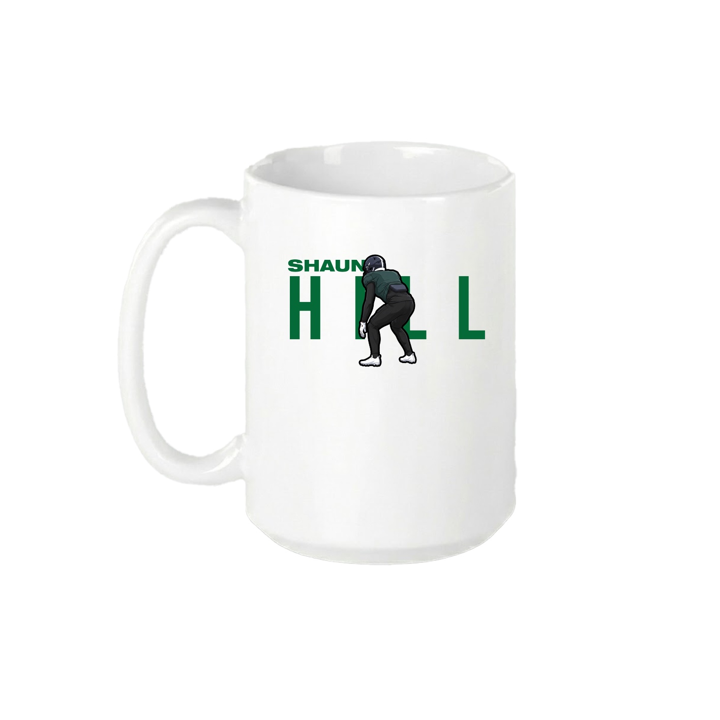15oz Coffee Mug — Player Name in White