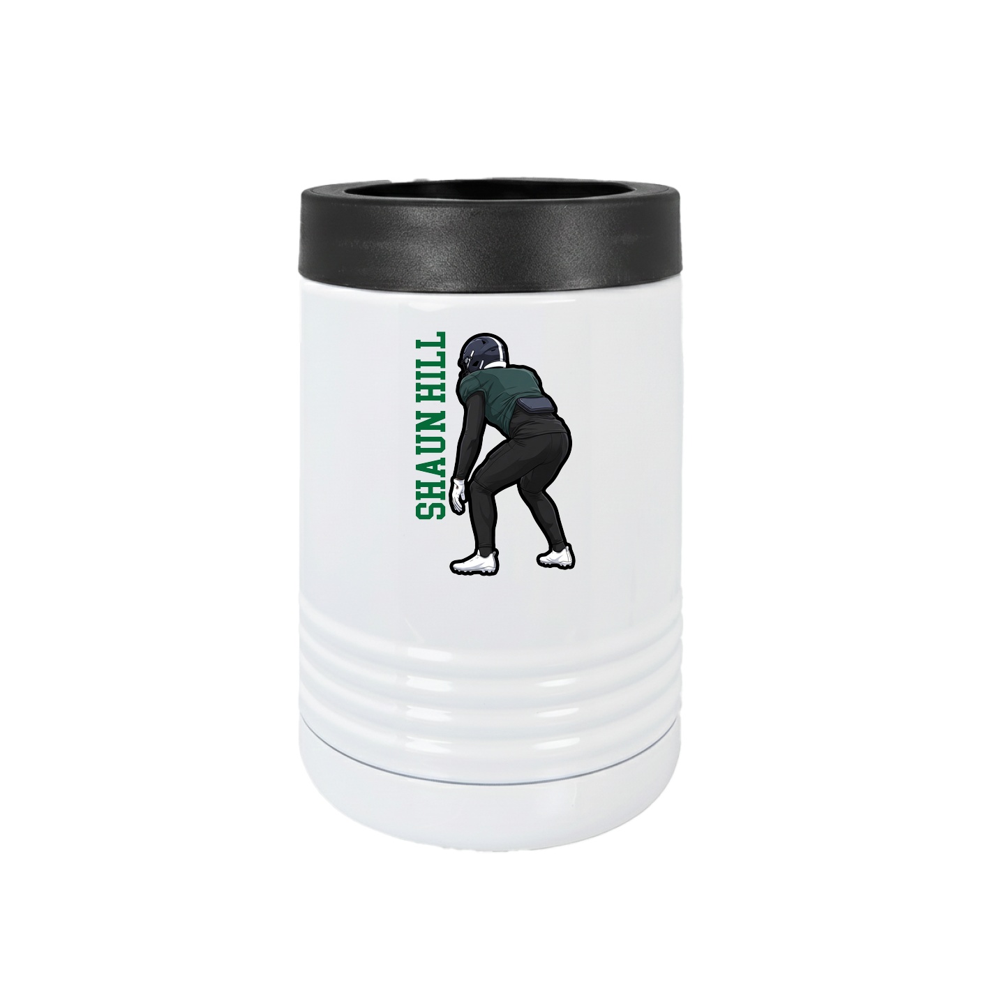 Beverage Holder — Name Vertical in White