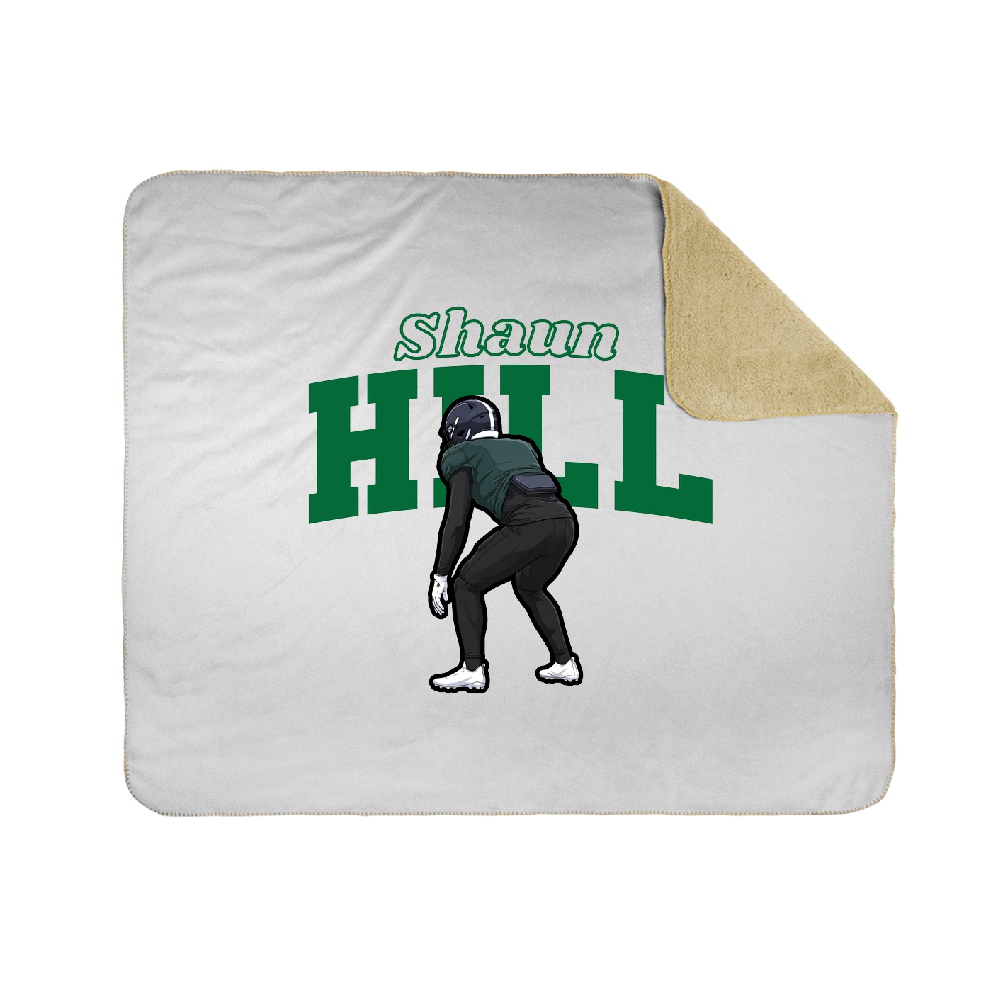 Throw Blanket — Name Arch in White