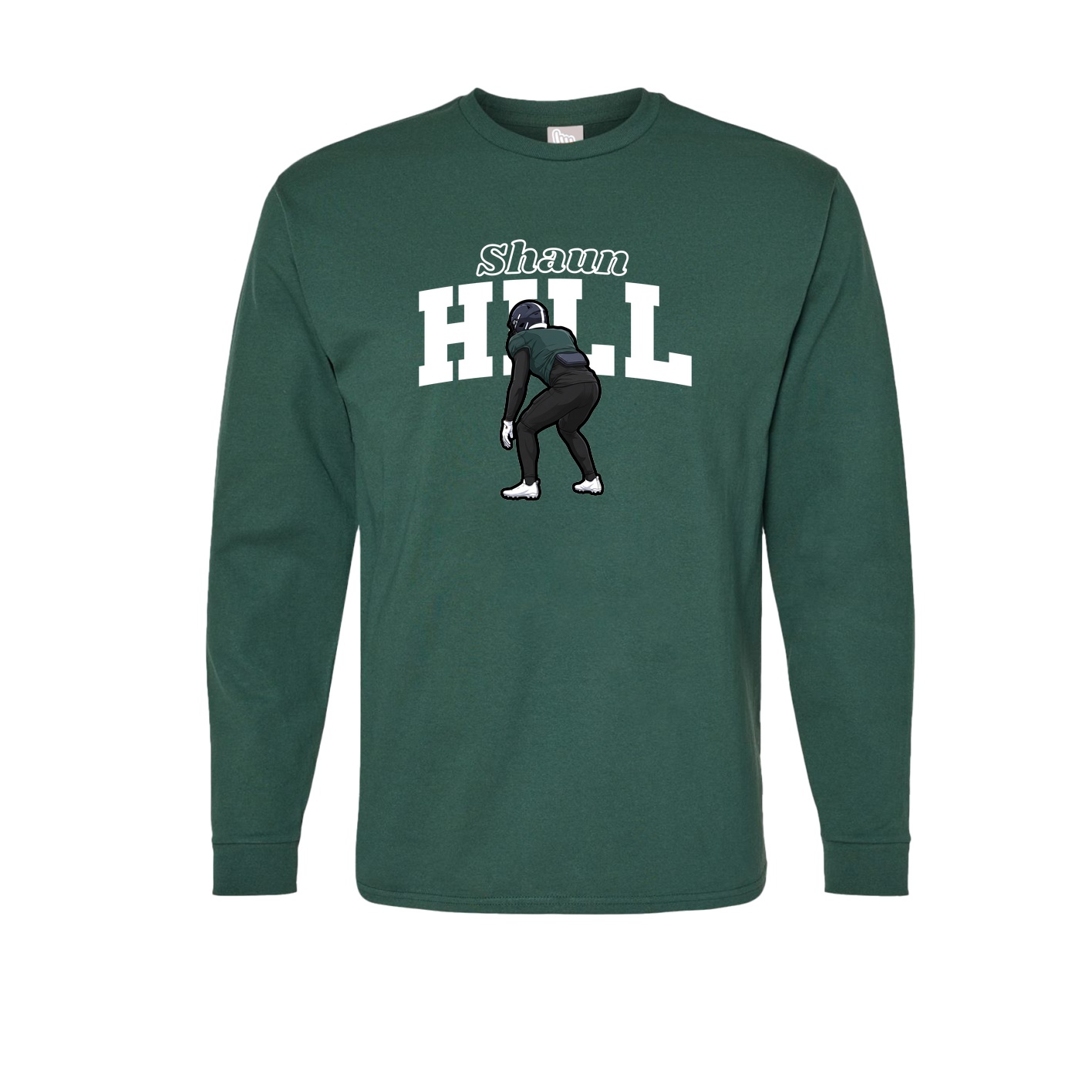 Long Sleeve Tee — Name Arch in Green