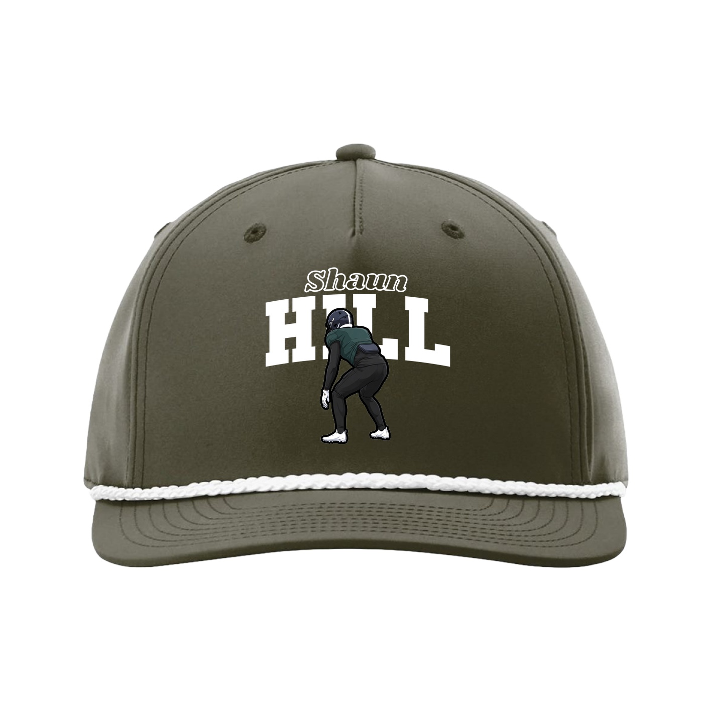 Five-Panel Classic Rope Cap — Name Arch in Green